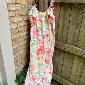 H&M Floral Maxi Dress - Pink, Green, Yellow